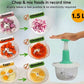 9-in-1 Manual Chopper – Vegetable, Meat & Salad Cutter with Blender & Shredder