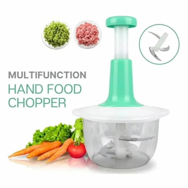 9-in-1 Manual Chopper – Vegetable, Meat & Salad Cutter with Blender & Shredder